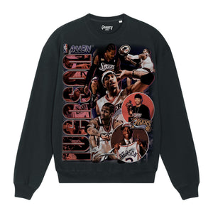 Allen Iverson Sweatshirt Sweatshirt Greazy Tees XS Black Oversized