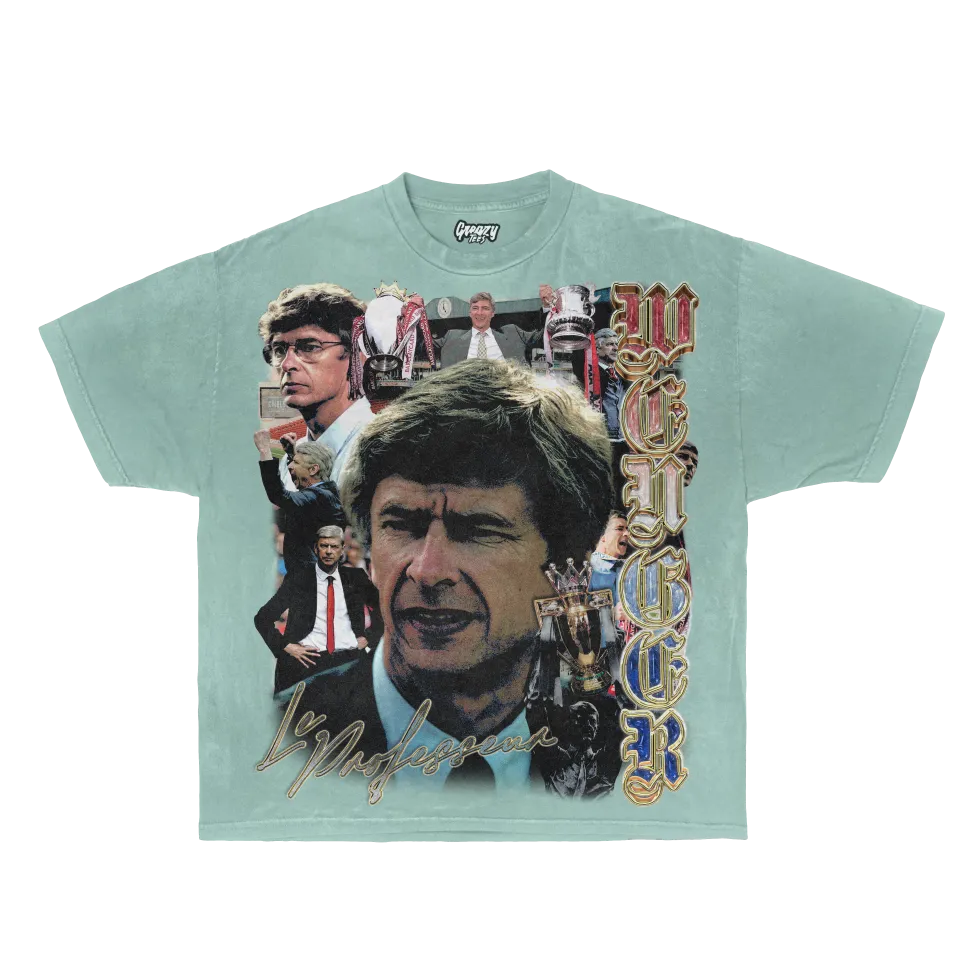 Arsène Wenger Tee Tee Greazy Tees XS Mint Green Oversized