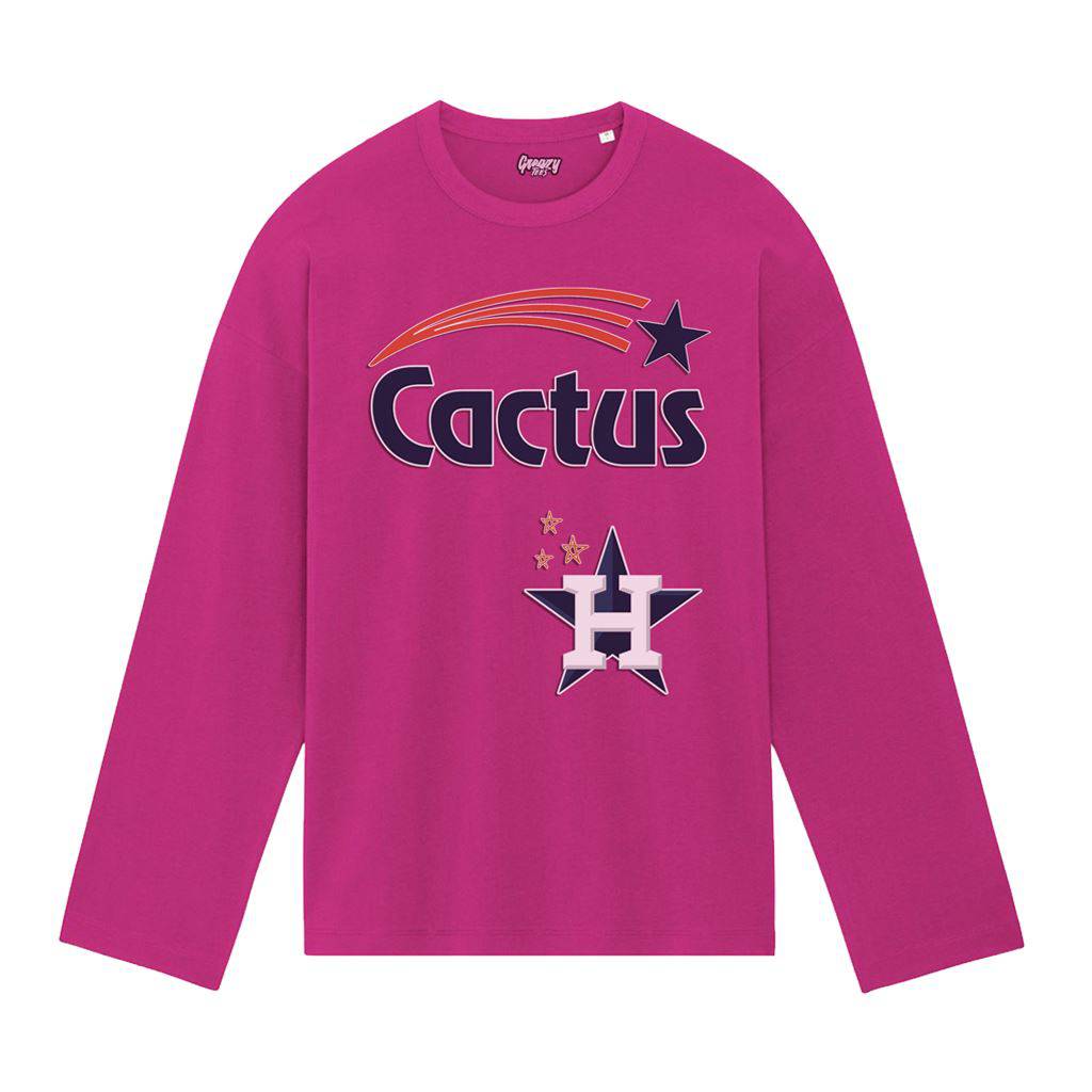 Cactus Jack Long Sleeve Tee Greazy Tees S Pink Oversized