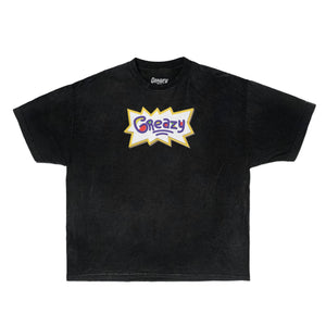 Childs Play Tee Tee Greazy Tees XS Black Oversized