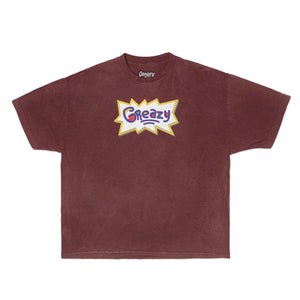 Childs Play Tee Tee Greazy Tees XS Burgundy Oversized