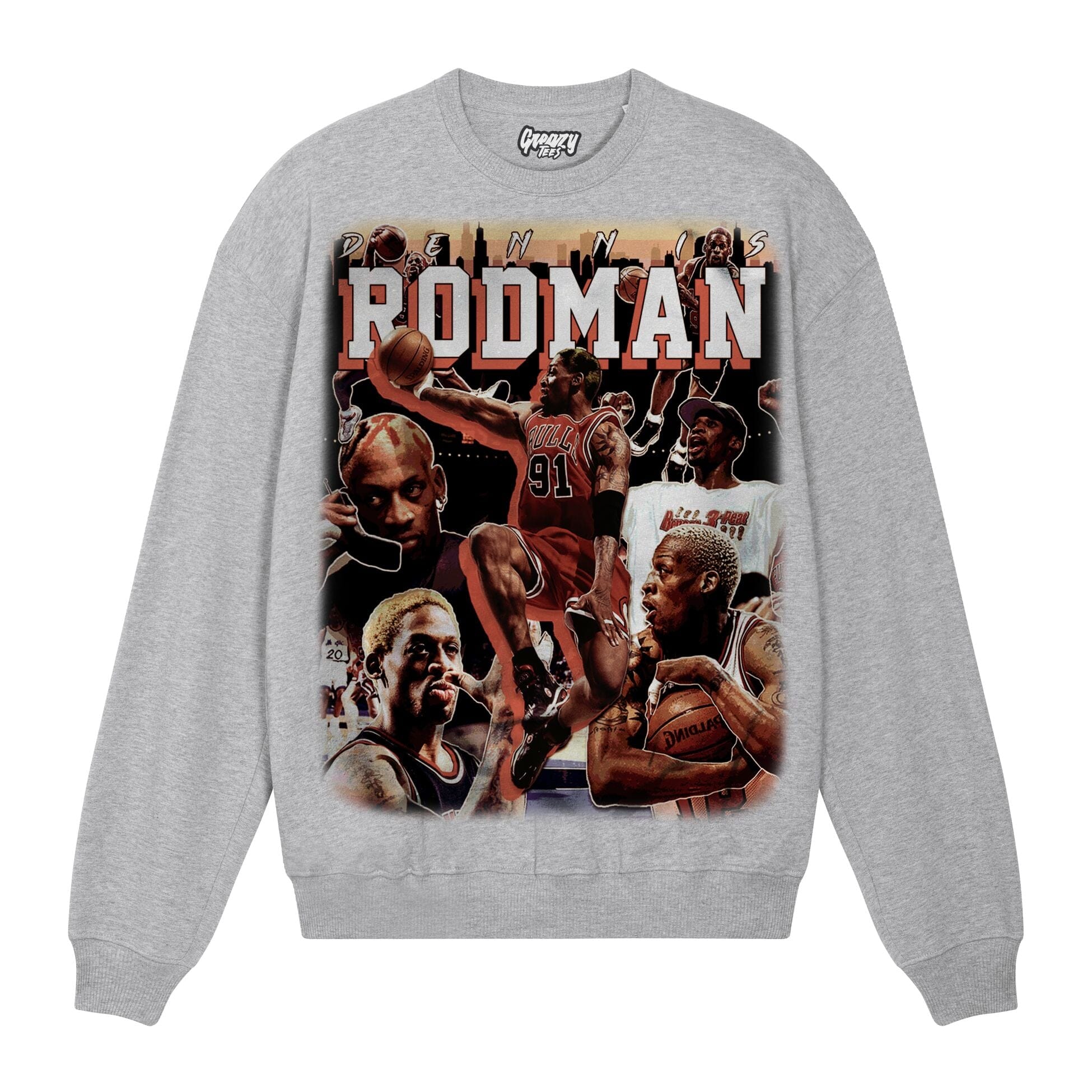 Dennis Rodman Sweatshirt Sweatshirt Greazy Tees XS Grey Oversized