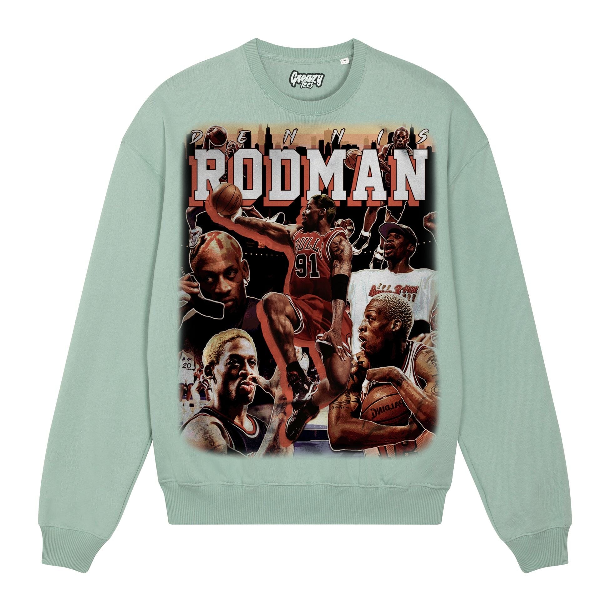 Dennis Rodman Sweatshirt Sweatshirt Greazy Tees XS Mint Green Oversized