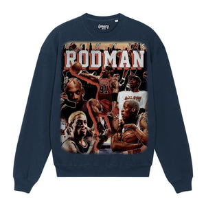 Dennis Rodman Sweatshirt Sweatshirt Greazy Tees XS Navy Oversized