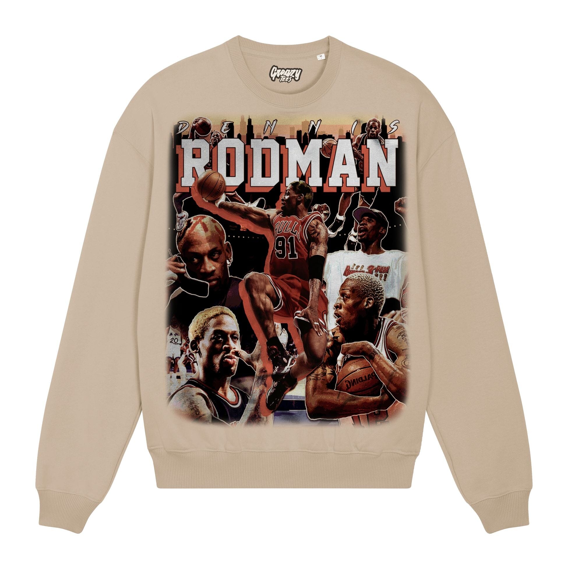Dennis Rodman Sweatshirt Sweatshirt Greazy Tees XS Sand Oversized