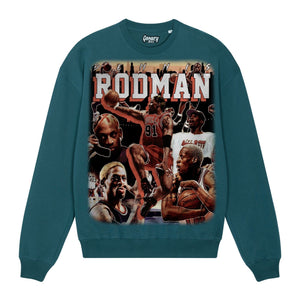 Dennis Rodman Sweatshirt Sweatshirt Greazy Tees XS Teal Oversized