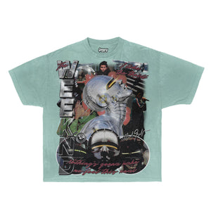 Echoes Of Silence Tee Tee Greazy Tees XS Mint Green Oversized