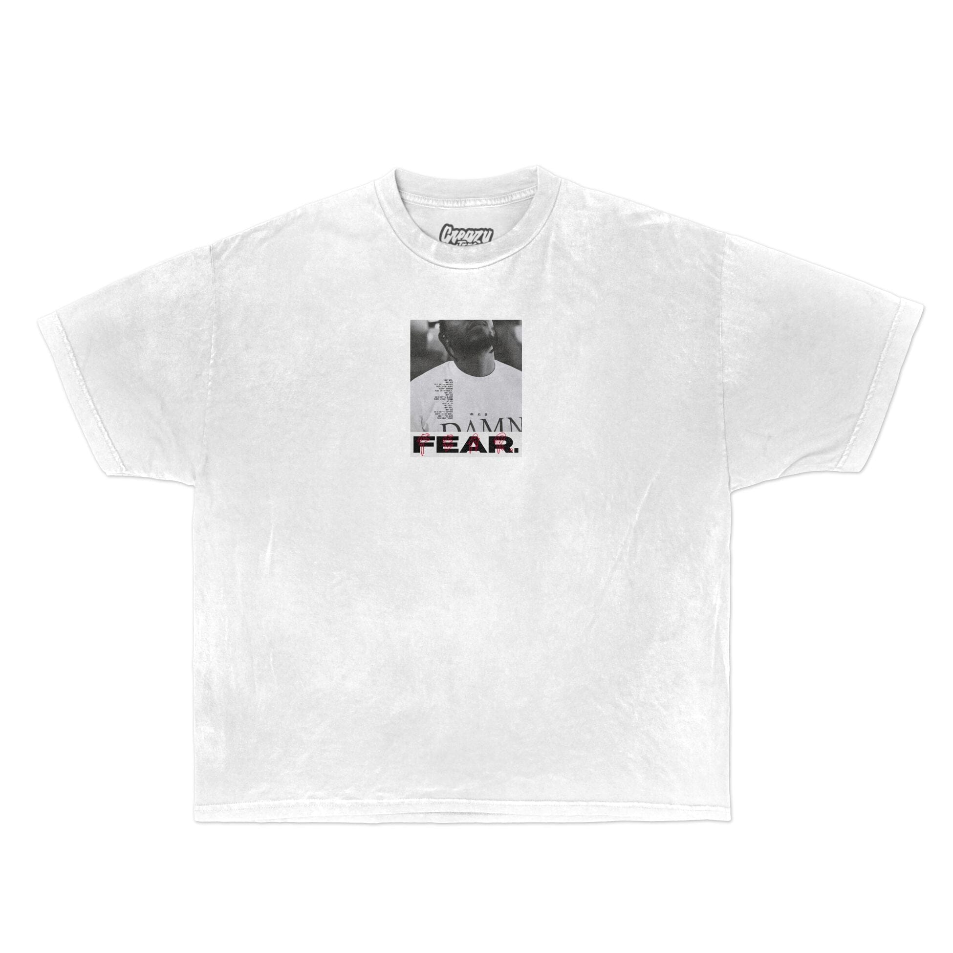 Fear Tee Tee Greazy Tees XS White Oversized