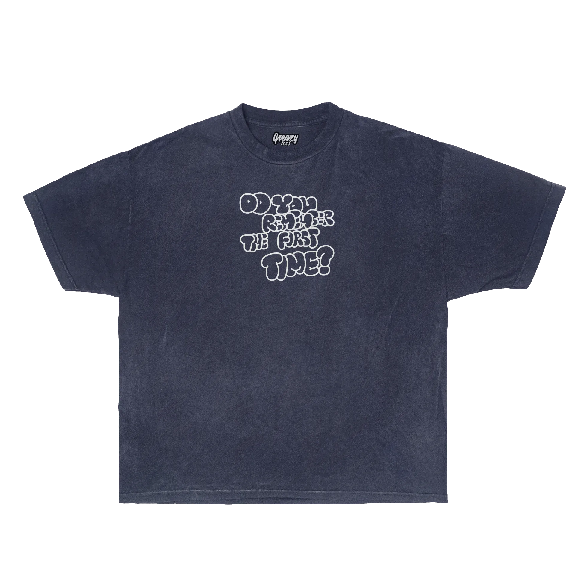 First Time Tee Tee Greazy Tees XS Navy Oversized