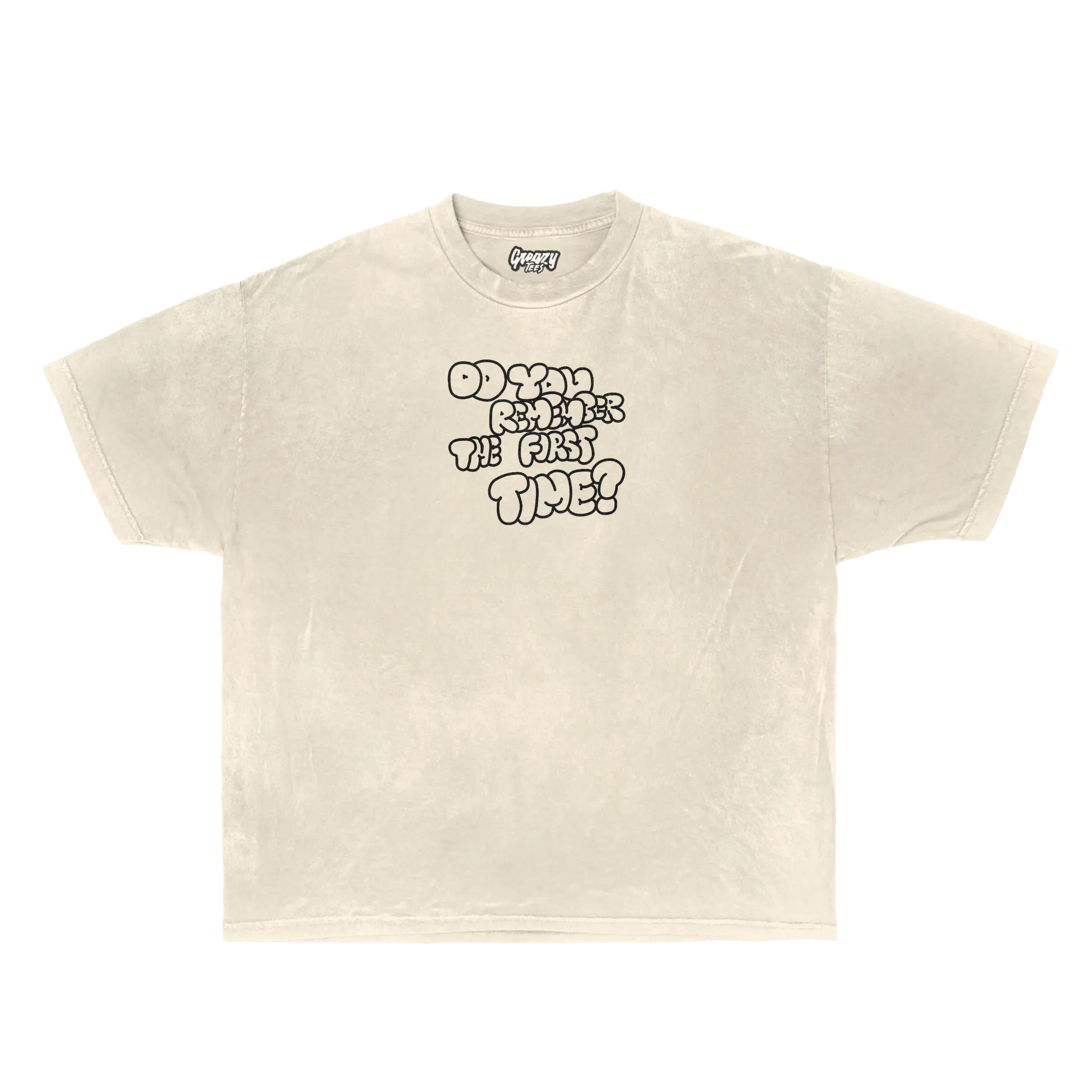 First Time Tee Tee Greazy Tees XS Off White Oversized