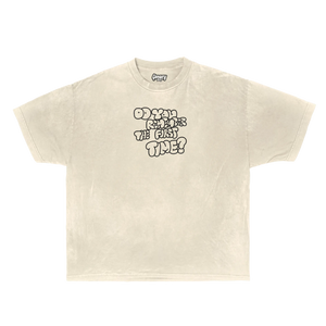 First Time Tee Tee Greazy Tees XS Off White Oversized