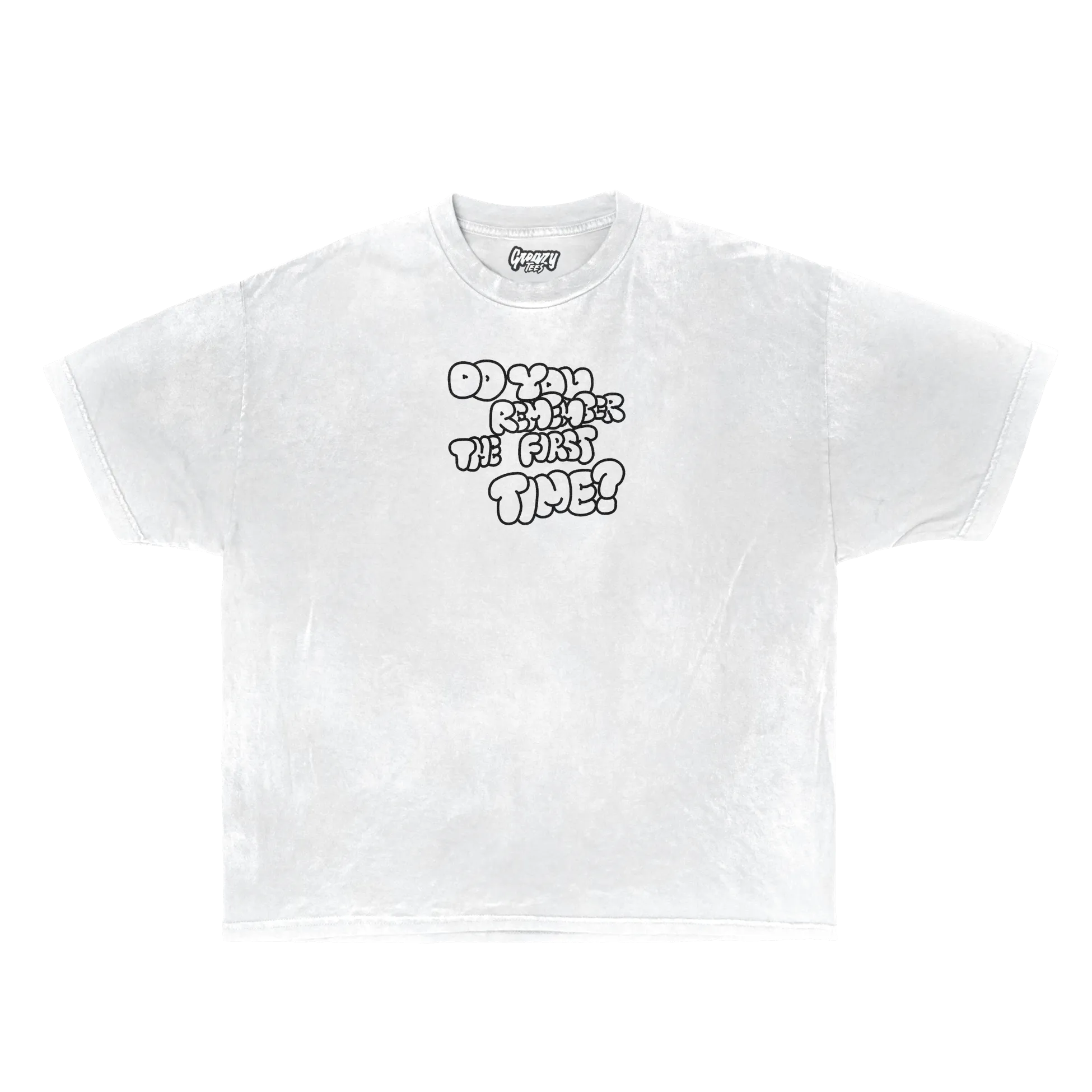 First Time Tee Tee Greazy Tees XS White Oversized