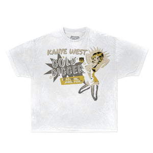 Golddigger Tee Tee Greazy Tees XS White Oversized