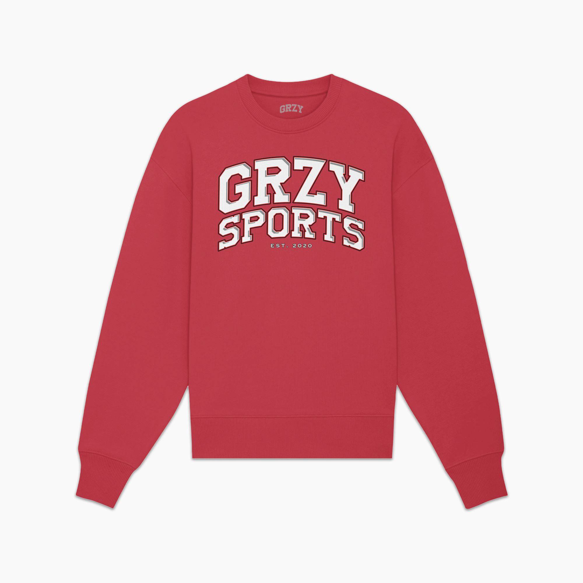 GRZY Sports Sweatshirt Sweatshirt Greazy Tees XS Red 