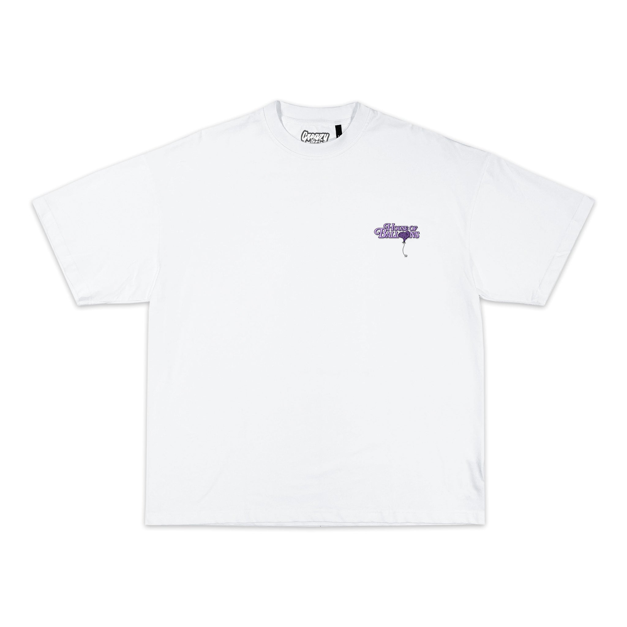 House of Balloons Tee Tee Greazy Tees XS White Oversized