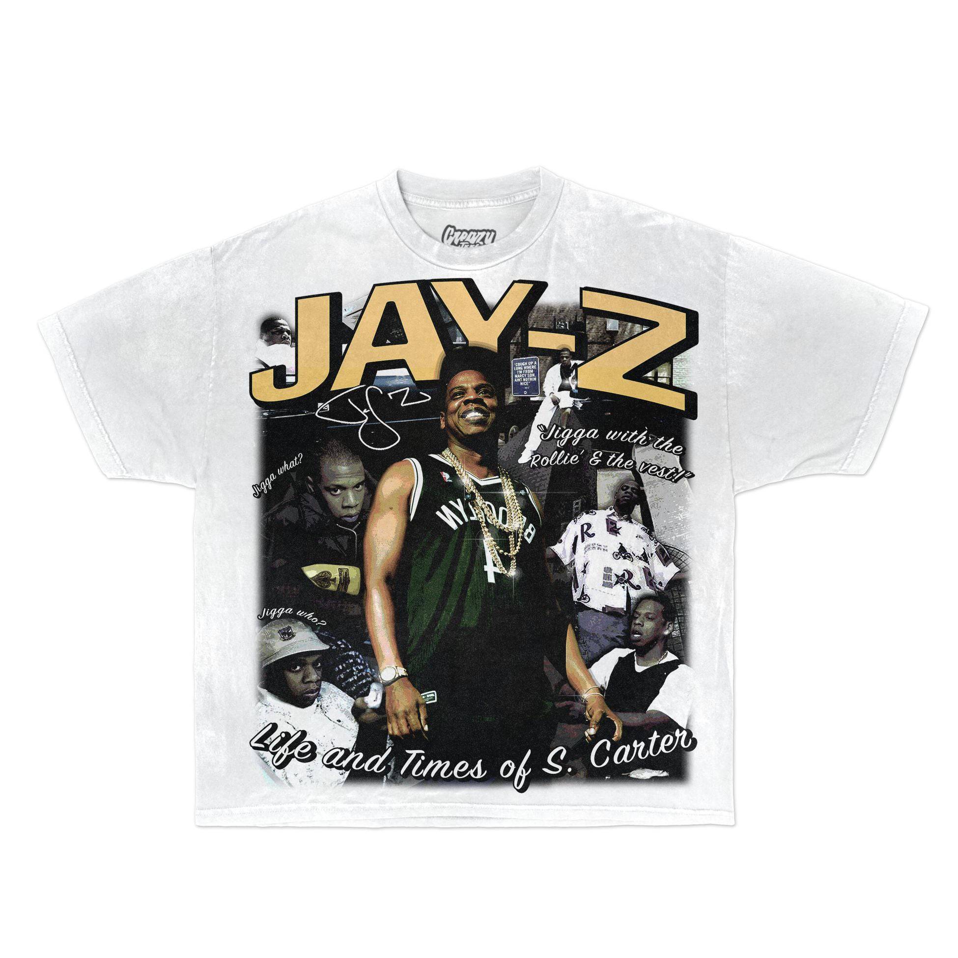 Jay-Z Tee Tee Greazy Tees White S Oversized