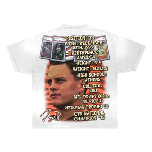 Next Play Tees Cincinnati Bengals QB Joe Burrow Brrr Character Heather Gray Sublimated T-Shirt Small