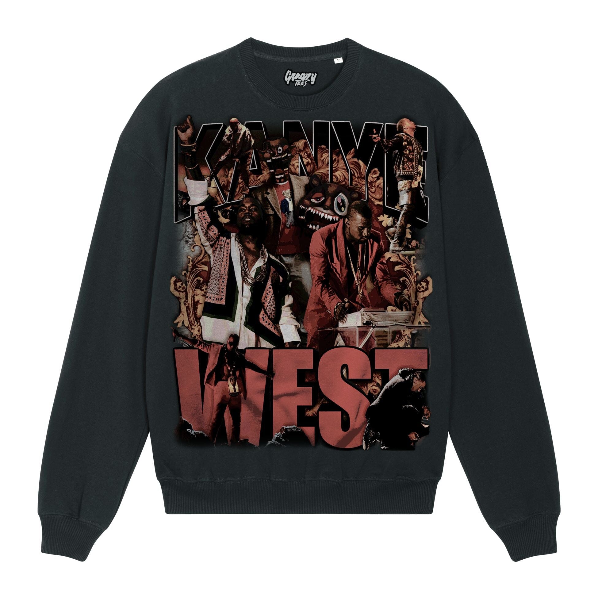 Kanye West Sweatshirt Sweatshirt Greazy Tees XS Black Oversized