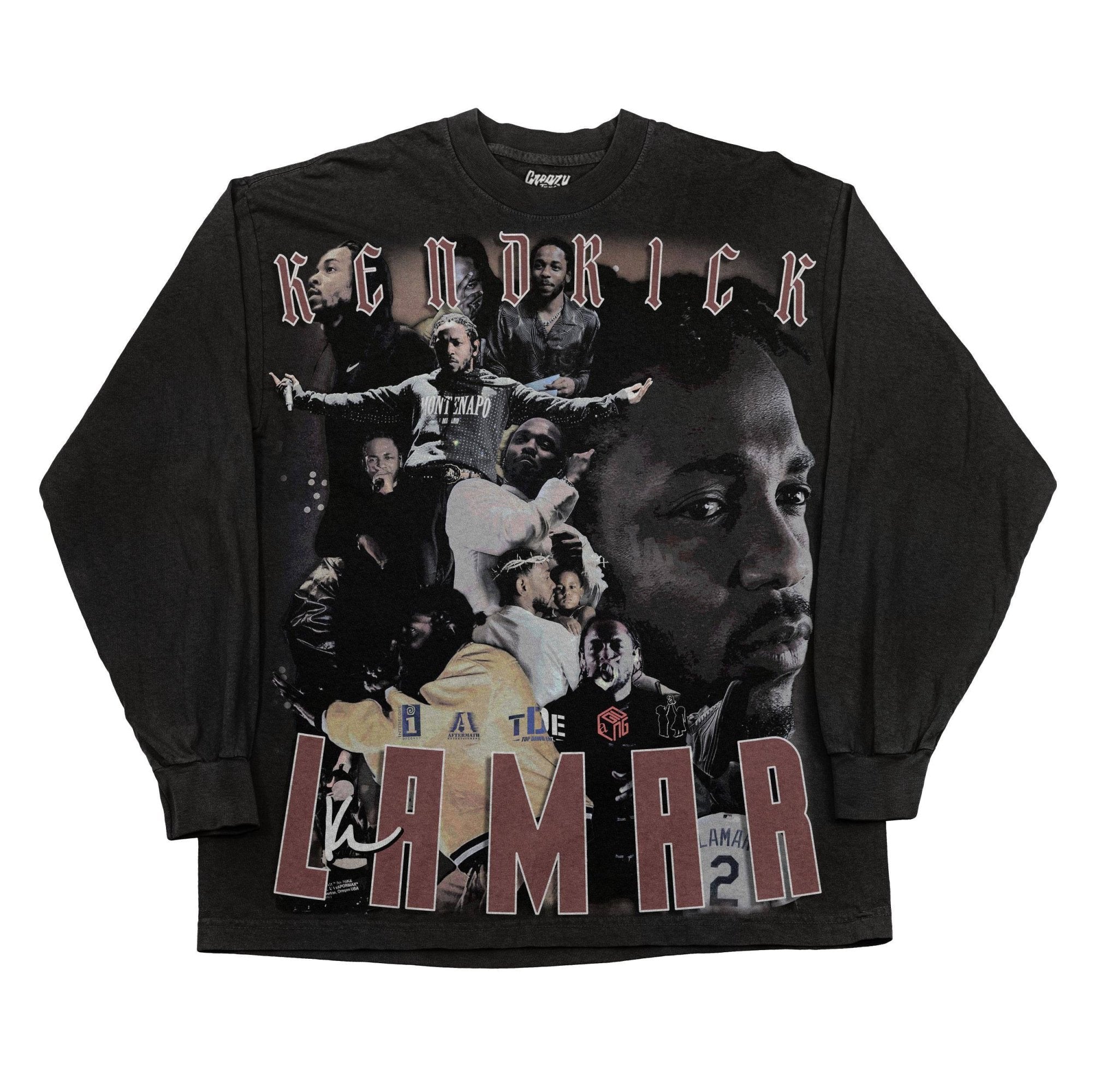 Kendrick Lamar Long Sleeved Tee - Greazy Tees