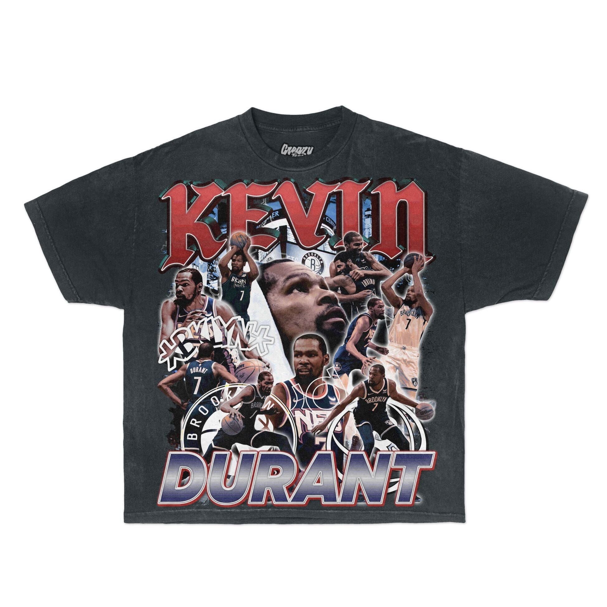 Kevin Durant Tee Tee Greazy Tees XS Ink Grey Oversized