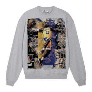 Lebron James Sweatshirt Sweatshirt Greazy Tees XS Grey Oversized