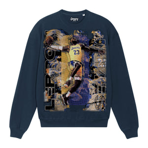 Lebron James Sweatshirt Sweatshirt Greazy Tees XS Navy Oversized
