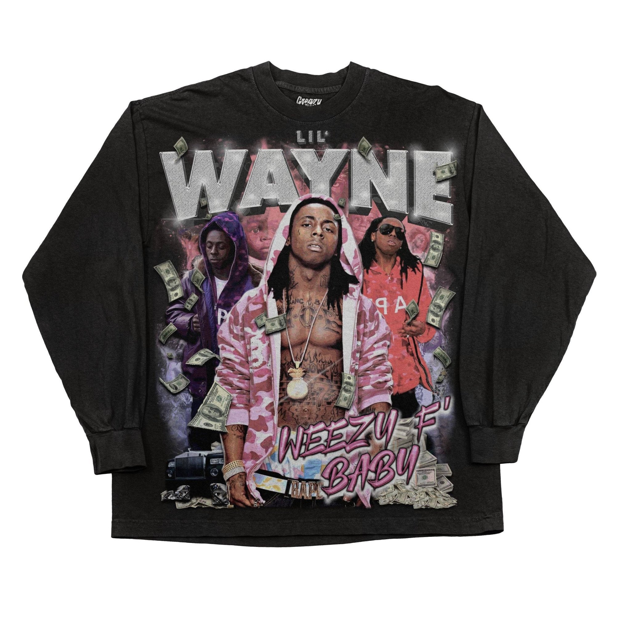 Lil Wayne Long Sleeved Tee - Greazy Tees