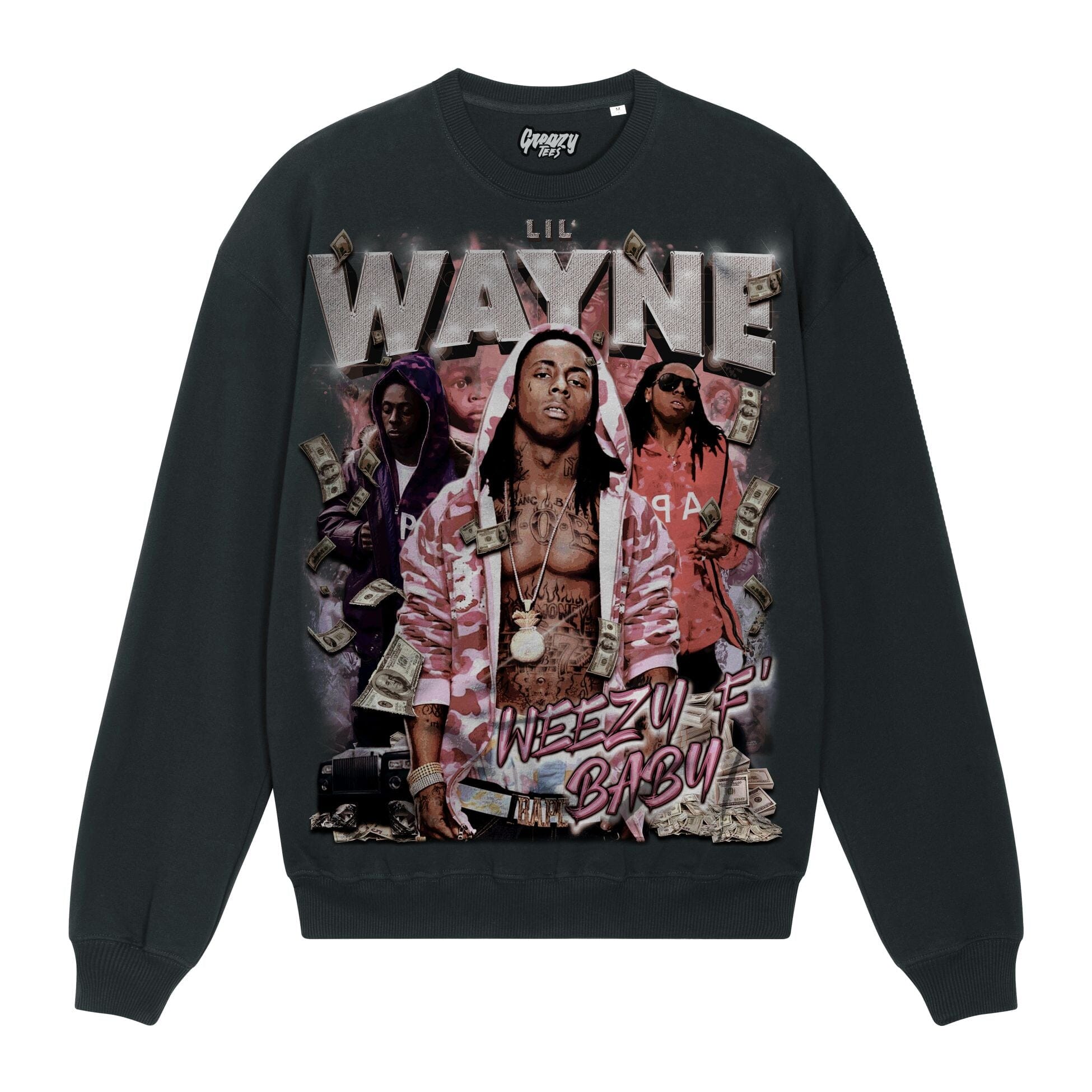 Lil' Wayne Sweatshirt Sweatshirt Greazy Tees XS Black Oversized