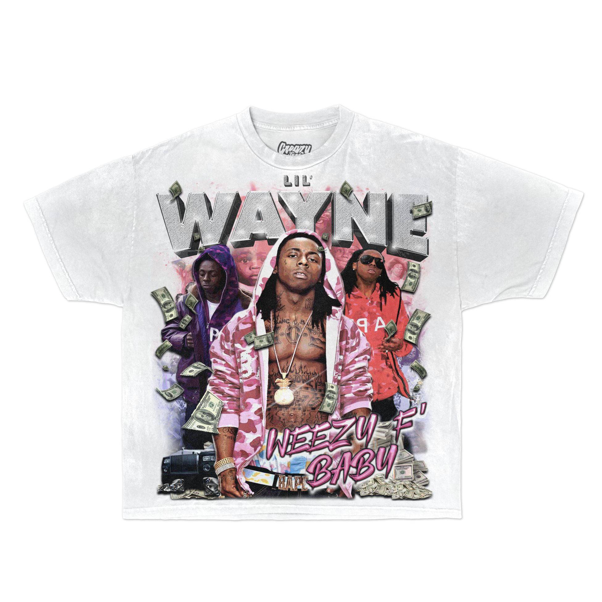 Lil' Wayne Tee Tee Greazy Tees XS White Oversized