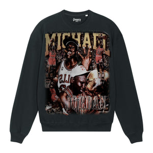 Michael Jordan Sweatshirt Sweatshirt Greazy Tees XS Black Oversized