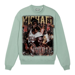 Michael Jordan Sweatshirt Sweatshirt Greazy Tees XS Mint Green Oversized