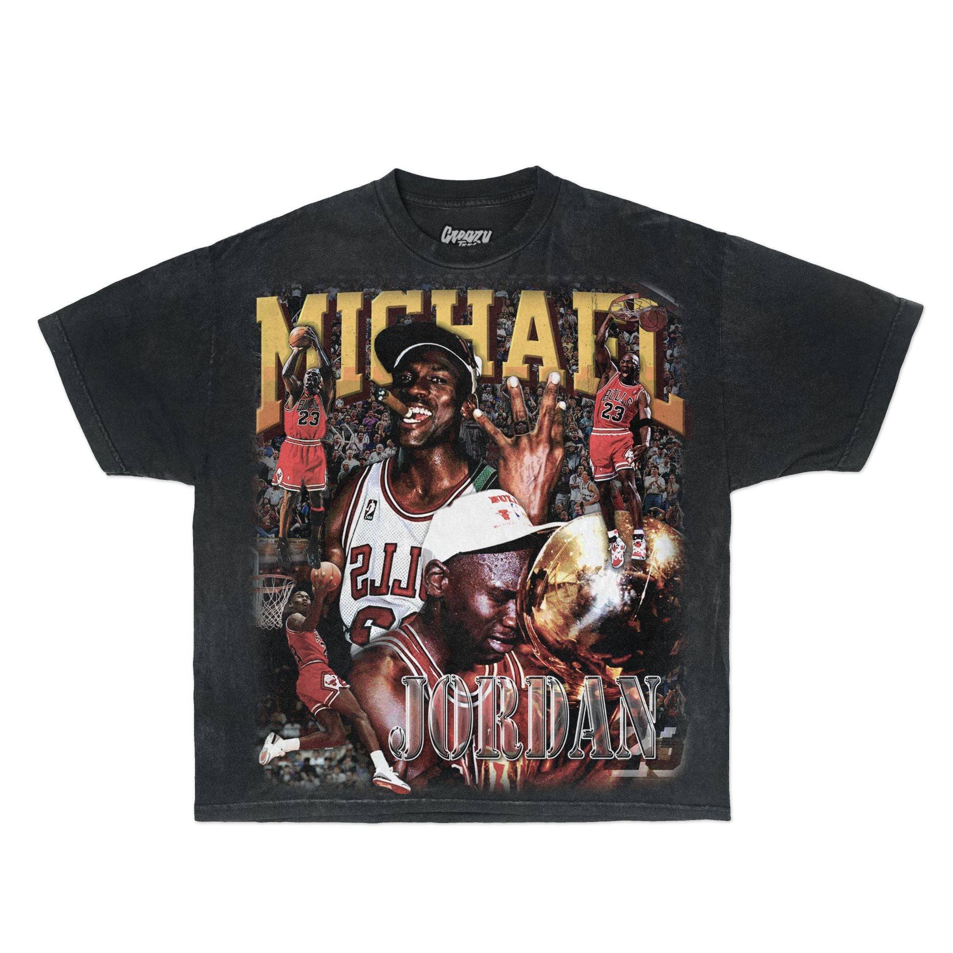 Michael Jordan Tee V2 Tee Greazy Tees M Ink Grey Oversized