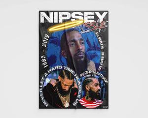 Nipsey Hussle Poster Poster Greazy Tees 