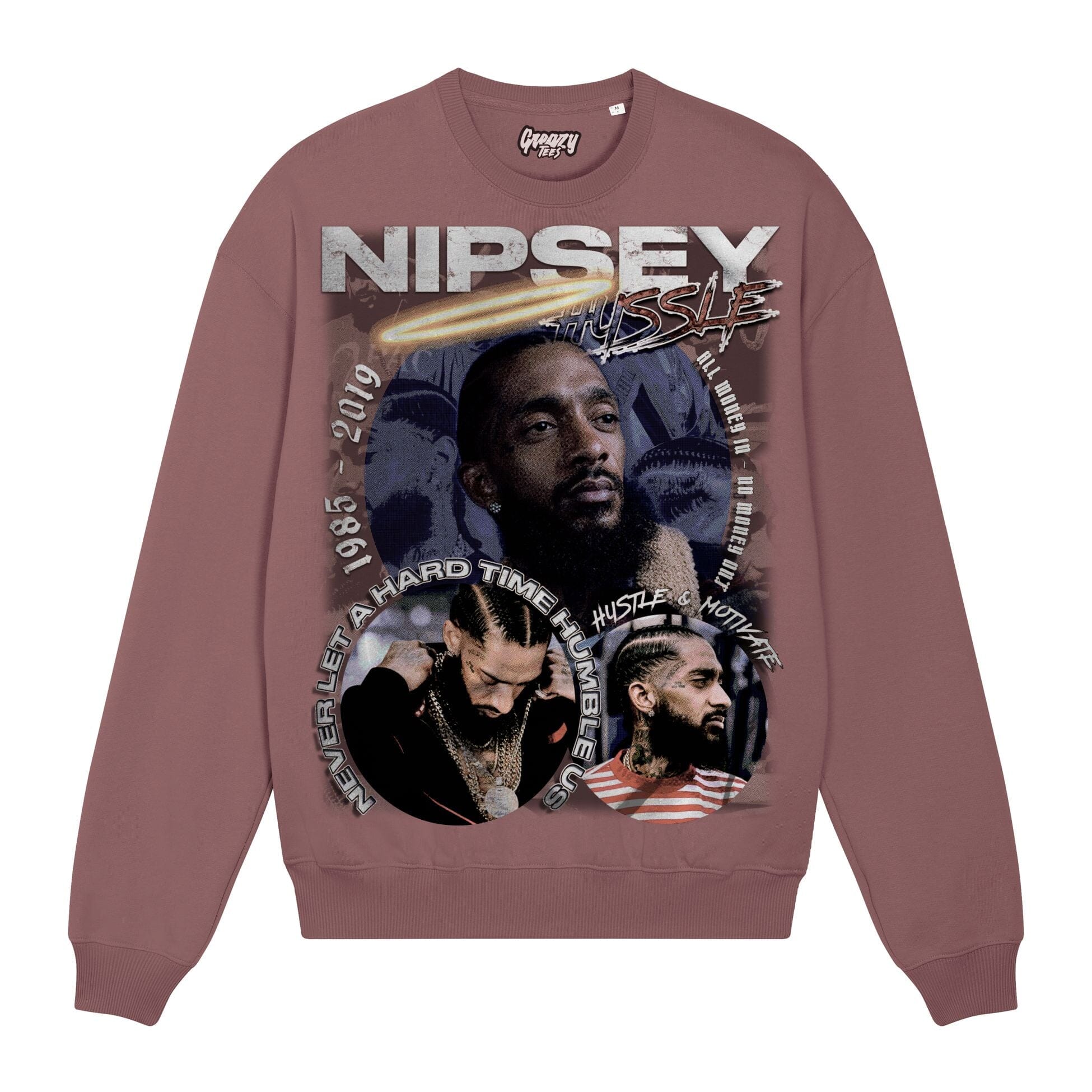 Nipsey Hussle Sweatshirt Sweatshirt Greazy Tees XS Coffee Brown Oversized