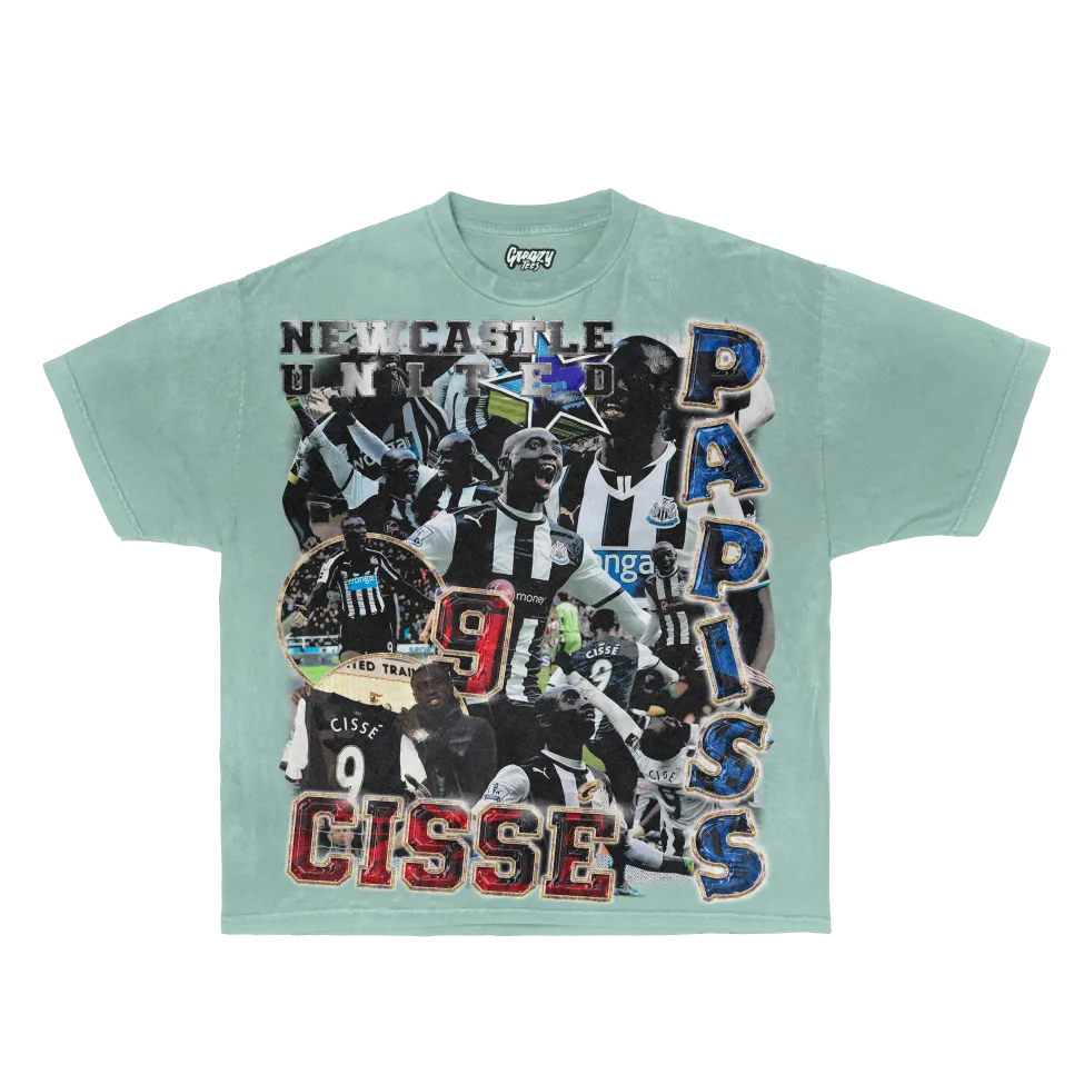 Papiss Cisse Tee Tee Greazy Tees XS Mint Green Oversized