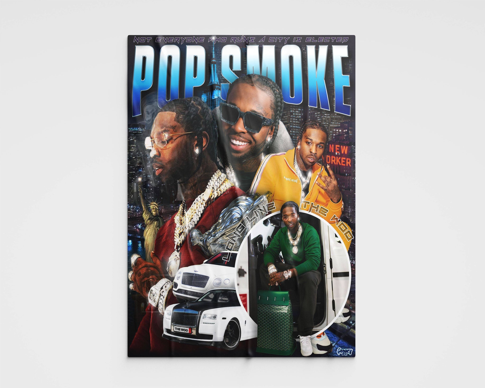 Pop Smoke Poster Poster Greazy Tees 