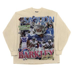 Saquon Barkley Long Sleeved Tee Tee Greazy Tees XS Off White Oversized