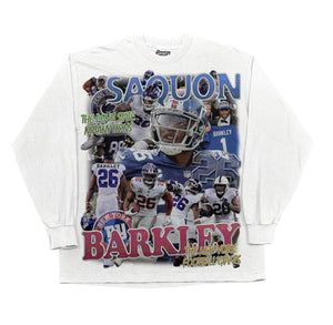 Saquon Barkley Long Sleeved Tee Tee Greazy Tees XS White Oversized