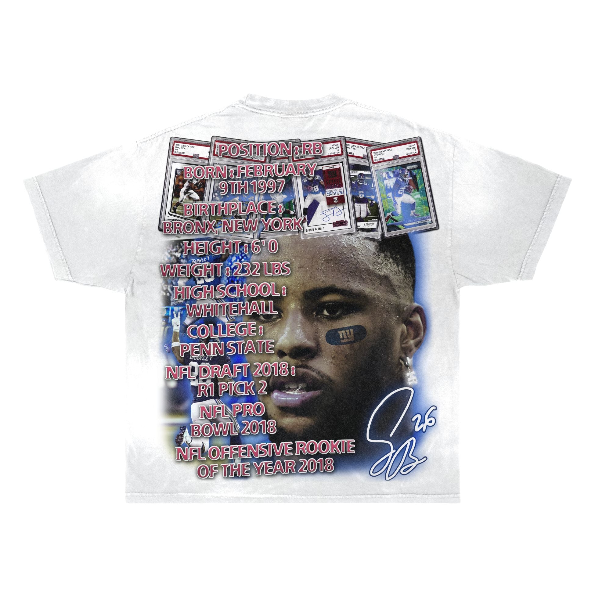 Saquon Barkley Men's T-Shirts Print #1249935