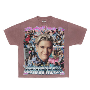 Saved By The Bell Tee Tee Greazy Tees XS Coffee Brown Oversized