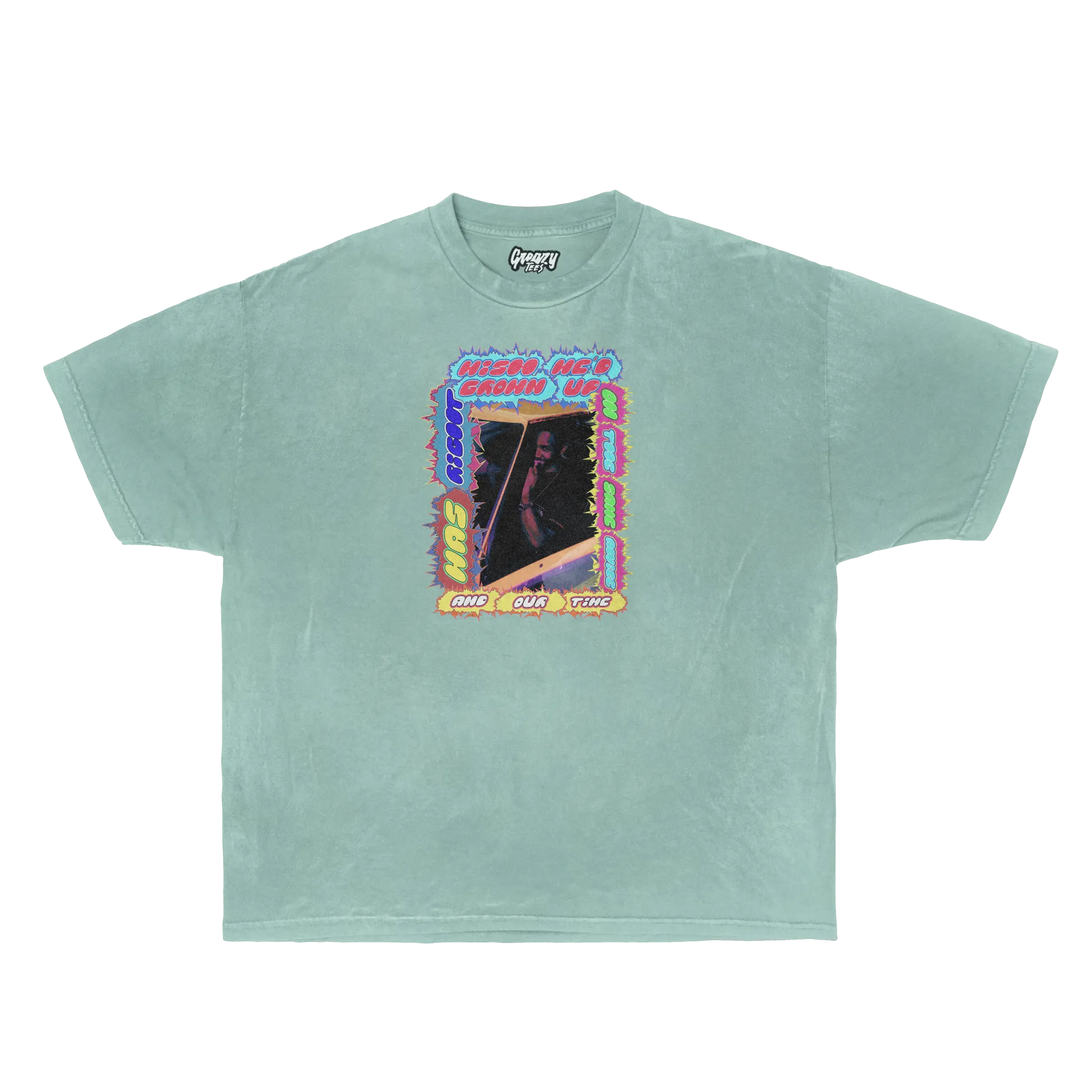 Self Control Tee Tee Greazy Tees XS Mint Green Oversized