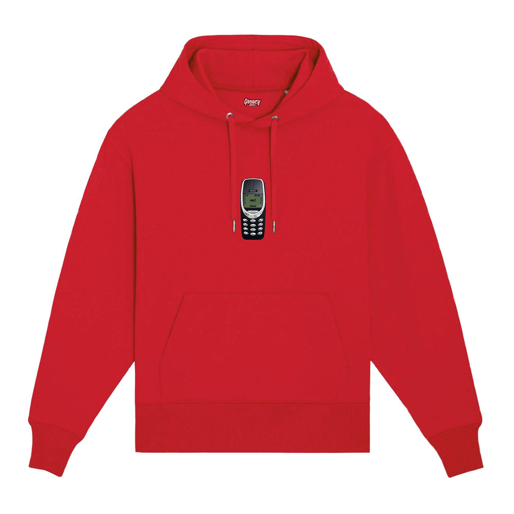 Star67 Hoody Sweatshirt Greazy Tees XS Red Oversized
