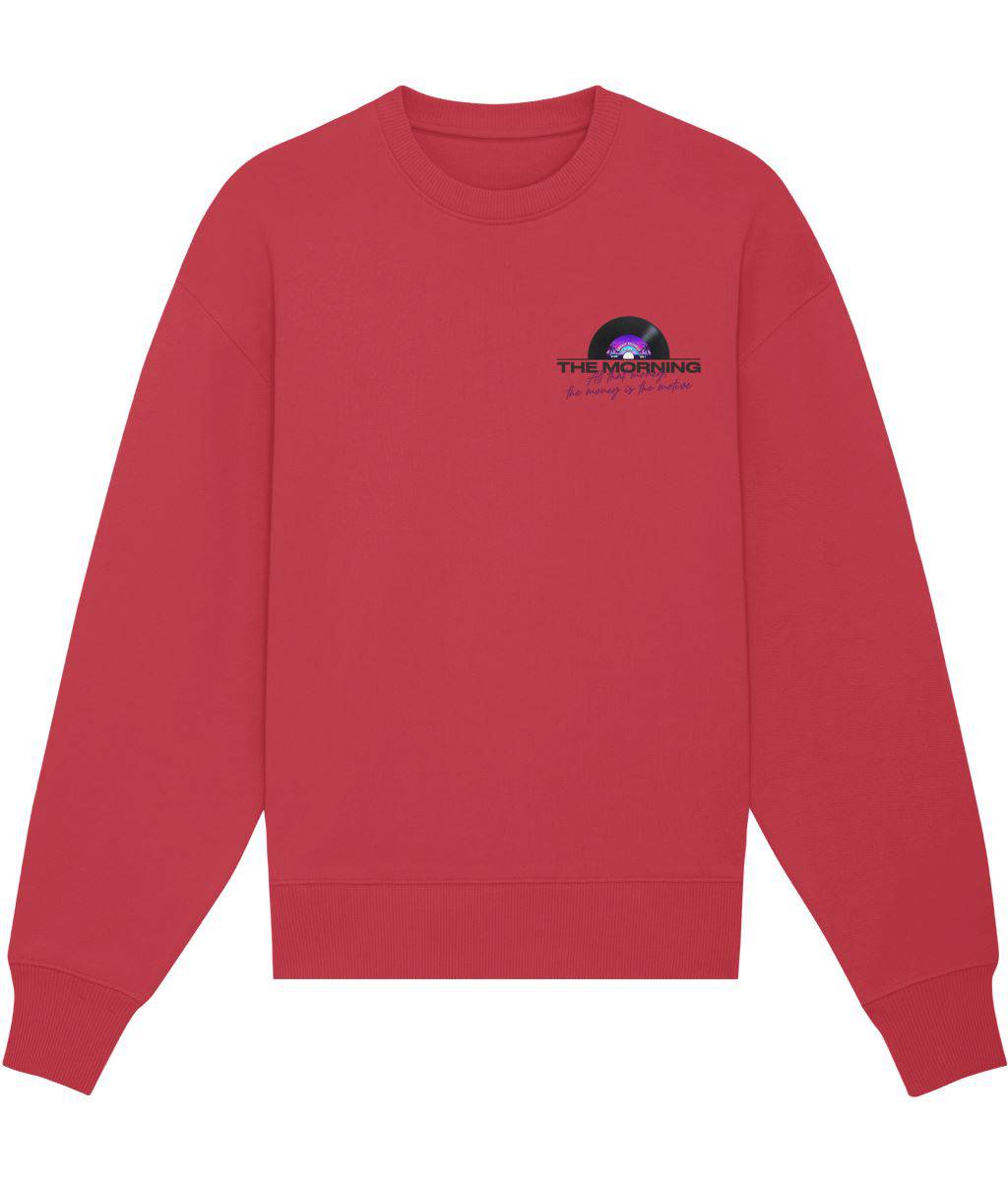 The Morning Sweatshirt Sweatshirt Greazy Tees XS Red Oversized