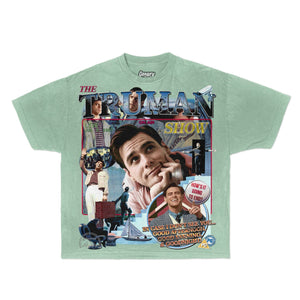 Vtg 1998 The Truman Show Movie Promo T Shirt Mens XL Jim Carrey Dead Stock  -READ