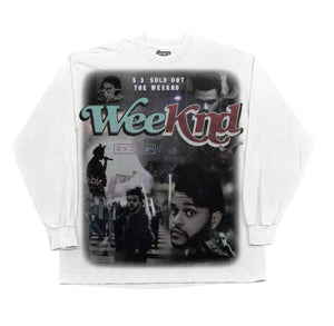 The Weeknd Long Sleeved Tee Tee Greazy Tees XS White Oversized