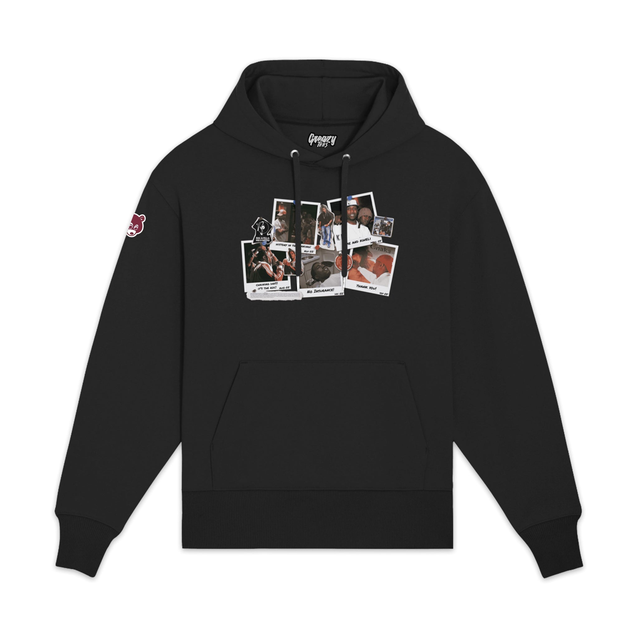 Through The Wire Hoody Hoody Greazy Tees XS Black Oversized
