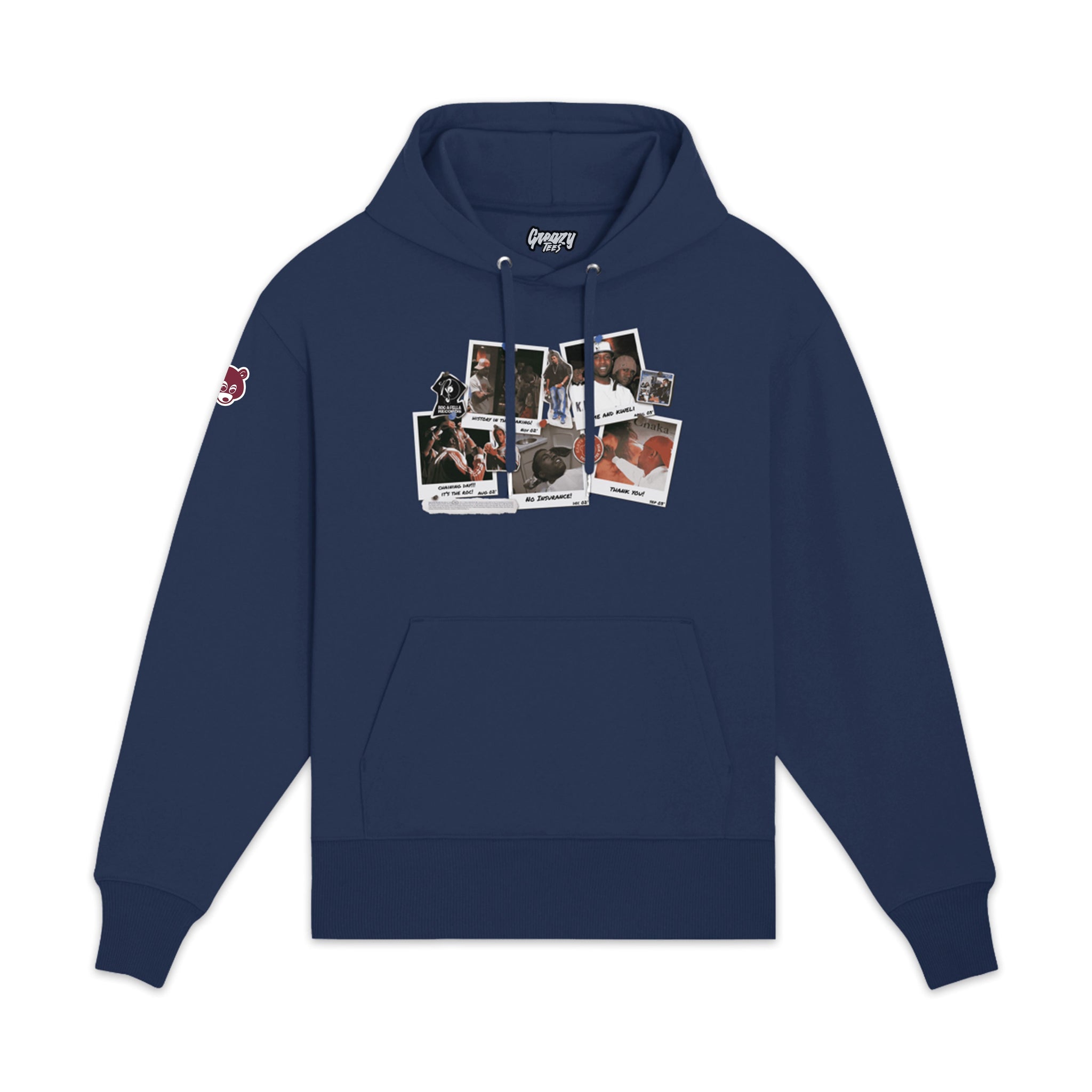 Through The Wire Hoody Hoody Greazy Tees XS Navy Oversized