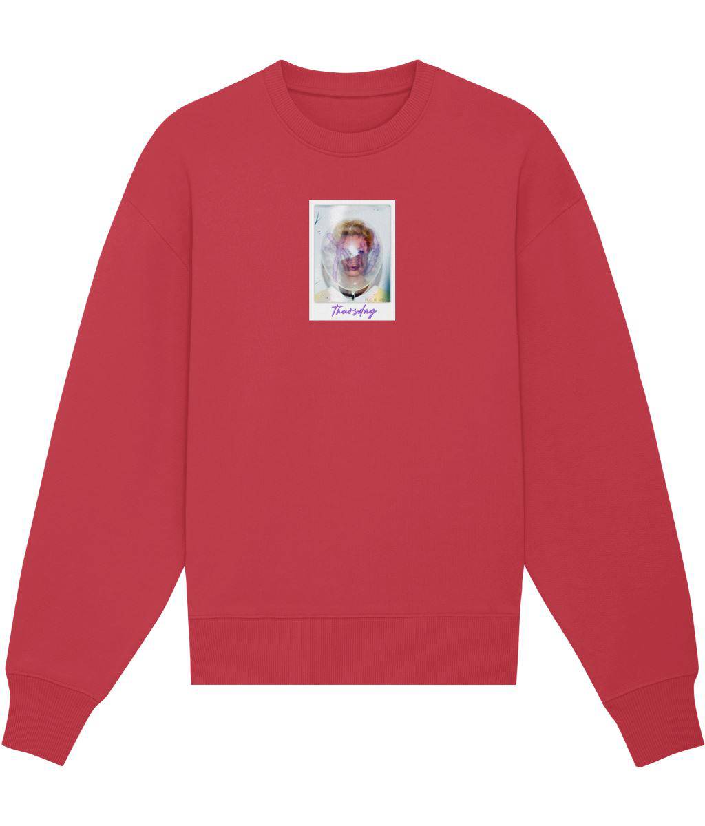 Thursday Sweatshirt Sweatshirt Greazy Tees XS Red Oversized