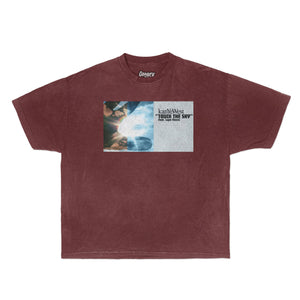 Touch The Sky Tee Tee Greazy Tees XS Burgundy Oversized