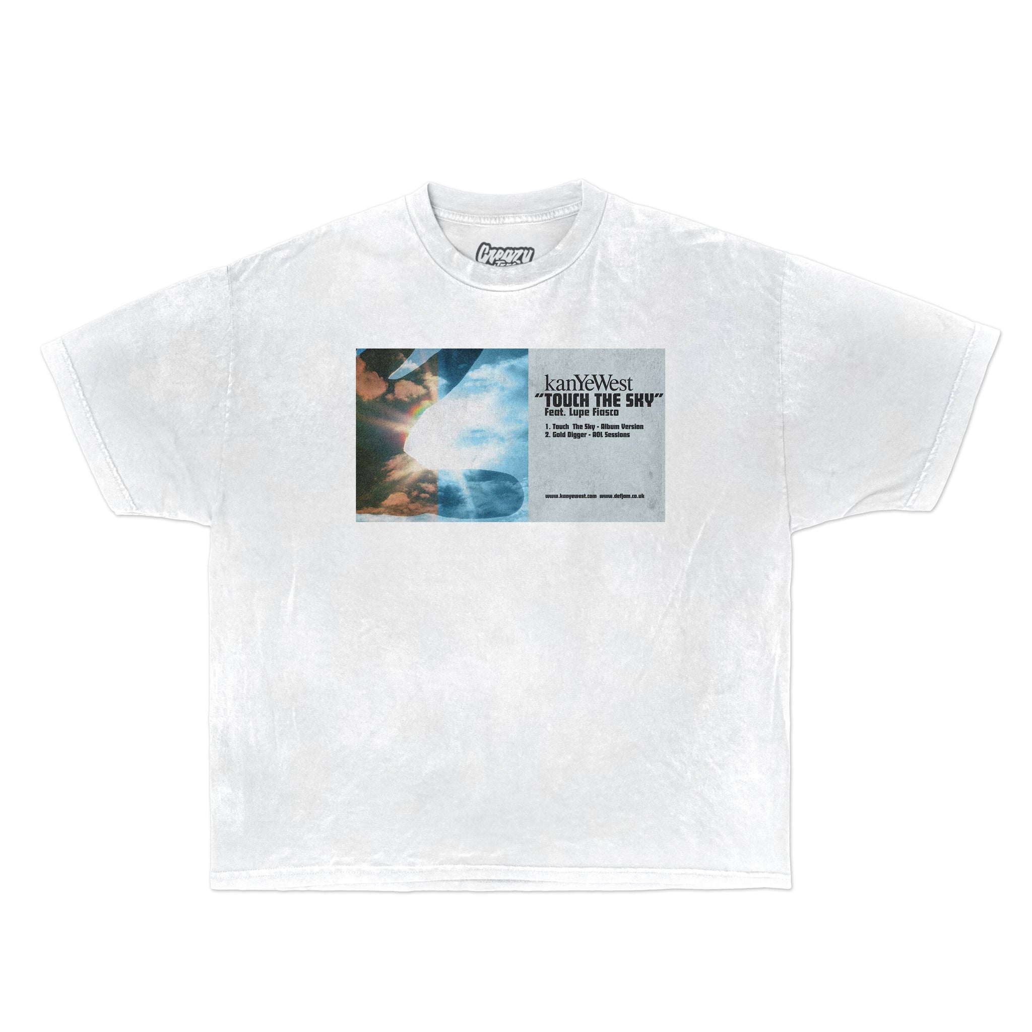 Touch The Sky Tee Tee Greazy Tees XS White Oversized